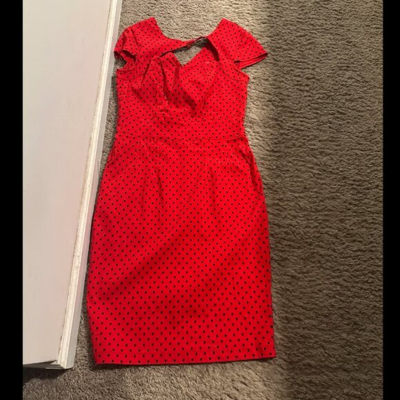 Hell bunny vixen polka dot dress size medium - Picture 1 of 4